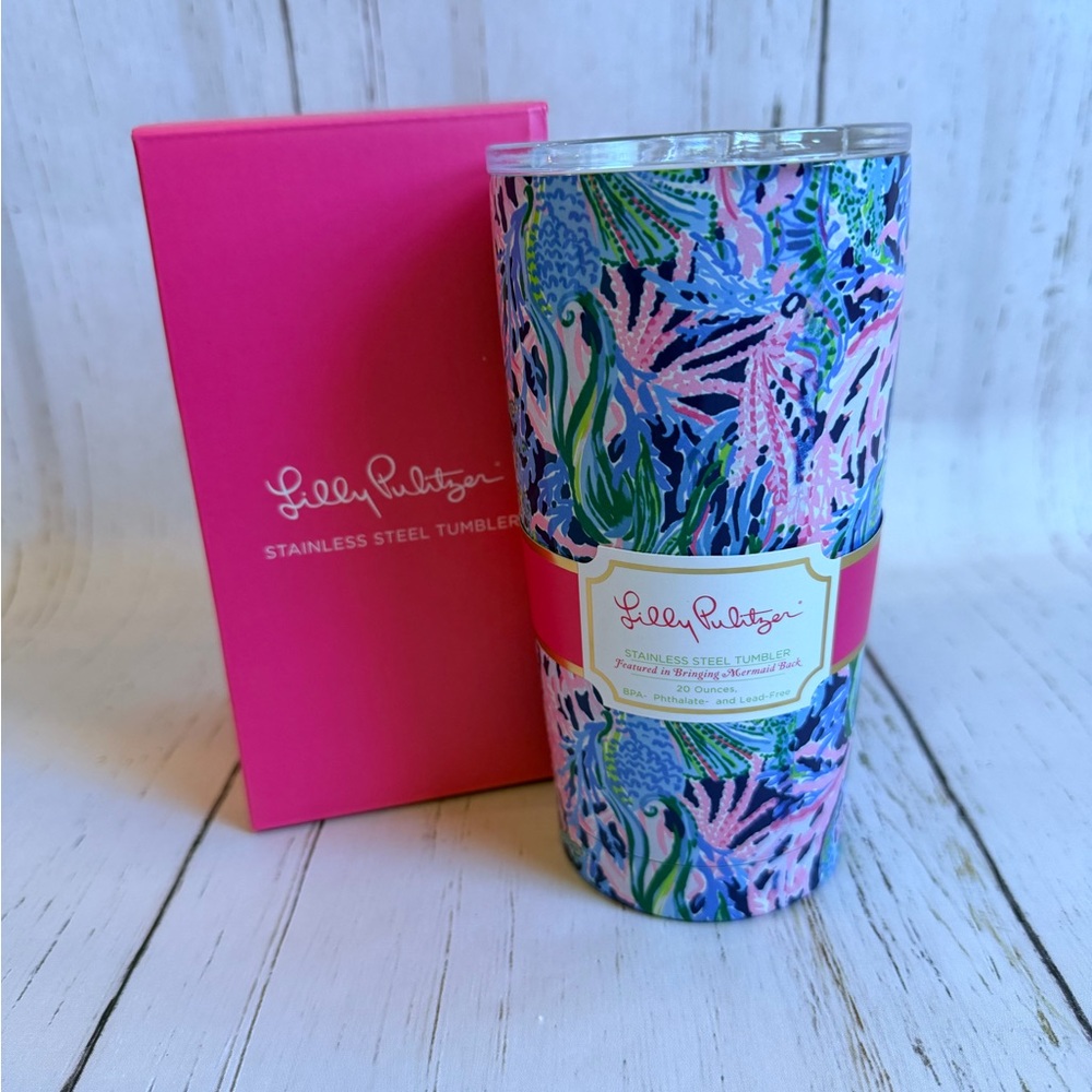 Lily Pulitzer Stainless Steel Tumbler Bringing Mermaid Back New in Box